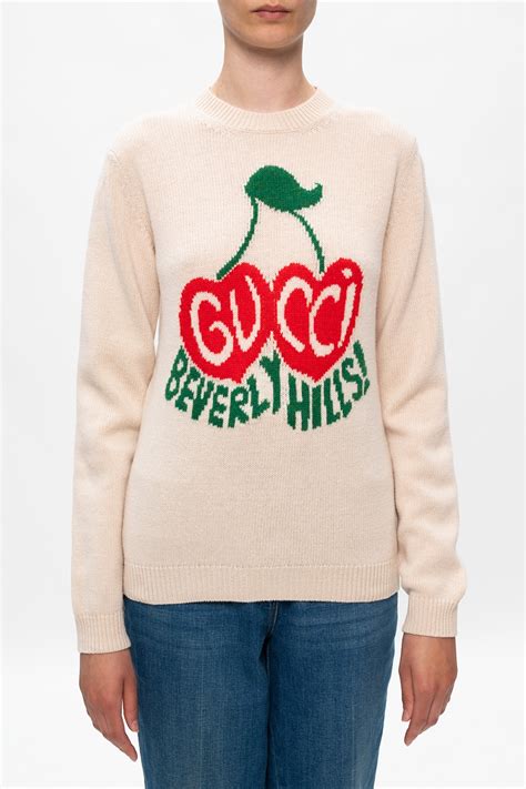 gucci white sweater with logo